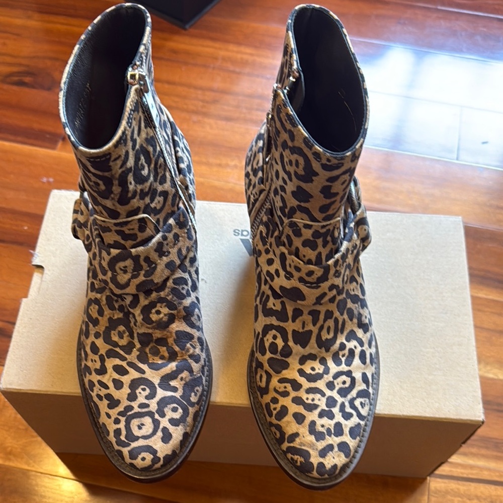 Golden Goose Leopard Print Ankle Boots